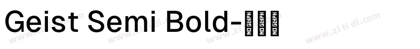Geist Semi Bold字体转换